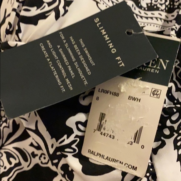 LAUREN Ralph Lauren Paisley Halter Tankini Top - Picture 8 of 8